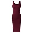 thumbnail image 3 of YMNXA Womens Summer Dress Sleeveless Round Neck Solid Color Comfortable Elegant Slim Fit Dresses For Casual Daily Wear,Xl, 3 of 3