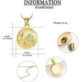 thumbnail image 2 of Eye of The Sun Cremation Necklace for Ashes Stainless Steel Urns Necklace for Ashes Keepsake Ash Pendant for Loved One Memorial Jewelry for Ashes, 2 of 7