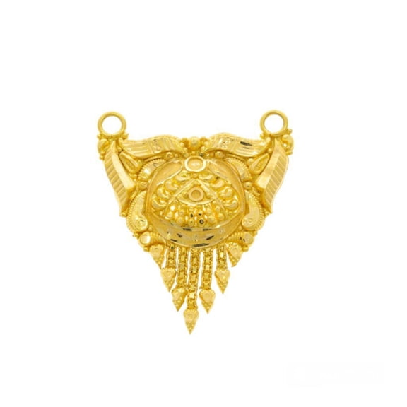 22K/18K Real Certified Fine Yellow Gold Elegant Mangalsutra Pendant