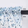 thumbnail image 5 of Blue Polka Dot Valance Curtains for Kitchen/Living Room/Bathroom/Bedroom Window, Rod Pocket Small Topper Half Short Window Curtains Voile Sheer Scarf, Abstract Modern Art Dots Watercolor 42"x12", 5 of 8
