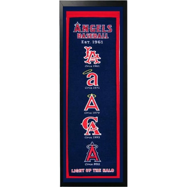 Encore Select 109-23 Los Angeles Angels Logo History Felt Banner - 14 x 37 in.