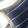 thumbnail image 4 of Mi Zone - Ashton - Comforter Set - Navy - Full/Queen - Striped Pattern - Includes 1 Comforter, 1 Decorative Pillow, 2 Shams, 4 of 5