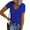 Blue, variant on Rib Striped Tops for Women V Neck Short Sleeve Tees Plain Basic T-Shirt Trendy Dressy Tunic Tops Workout Sport Yoga Going Out Tee Blouses Summer 2025