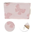thumbnail image 4 of Unique Bargains 1 Pc Portable Bow Makeup Bag Polyester Pink 7.48"x1.18"x4.72"(L*W*H), 4 of 5