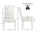 thumbnail image 4 of Kithkasa Modern Faux Leather Upholstered Dining Chair Set of 2，Armless Chairs with Chromed Metal Legs for Kitchen Dining Room,White, 4 of 10