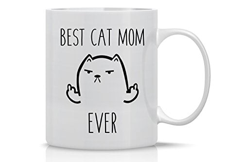 VINTAGE BEST CAT DAD EVER Mug Coffee Funny Ceramic Coffee Mug Gift For Men Women 
