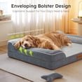 thumbnail image 4 of Cama ortopédica para perros CWAWZ Jumbo para perros extra grandes, color gris, 4 of 9