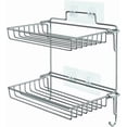 thumbnail image 2 of Estante de acero inoxidable para baño con ganchos, estante de almacenamiento plegable, artículos de tocador, estante sin perforaciones para el hogar, 2 of 4