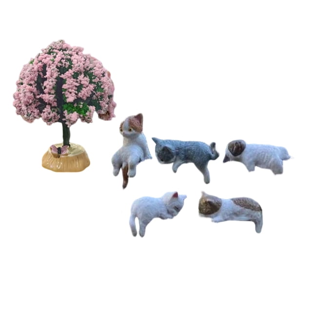 Figuras de gatito durmiendo para decoración de salpicadero de coche, diseño de gato, para parabrisas y consola, bonitos adornos de PVC, accesorio seguro y adorable para el interior del coche.