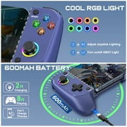 Beboncool Mobile Game Controller for iOS Android, Hall Effect Joystick, RGB Light, Turbo, Dual Vibration, 8H Battery