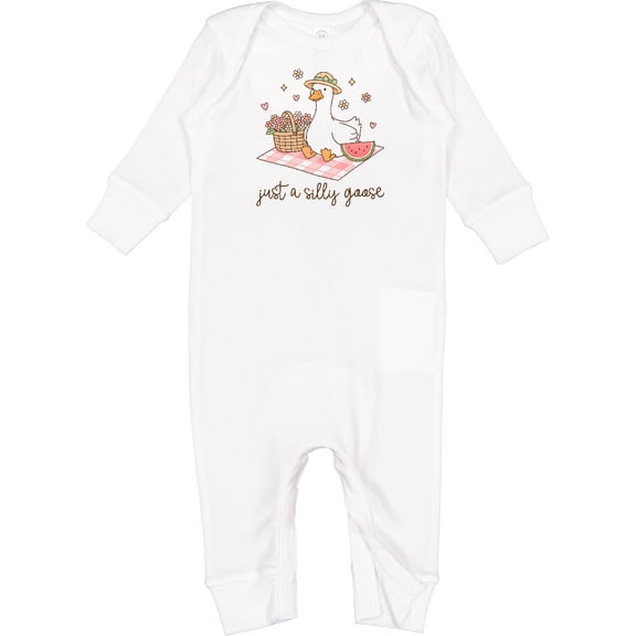 Inktastic Just a Silly Goose Baby Romper Coveralls