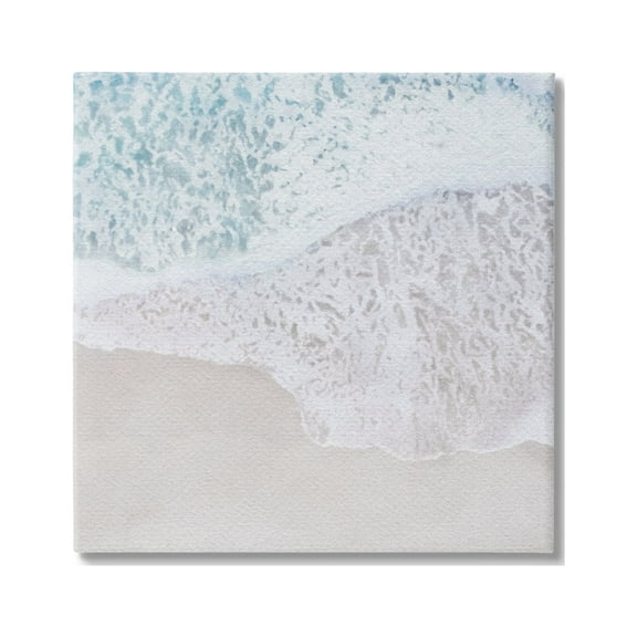 Stupell Industries Foamy Ocean Waves Nature Photography Gallery Wrapped Canvas Print Wall Art, 17 x 17