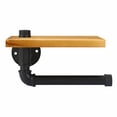 thumbnail image 4 of Colester Direct Rustic Industrial Pipe Toilet Paper Holder with Shelf, Heavy Duty Commercial Grade Iron Metal, Black Finish, 4 of 4