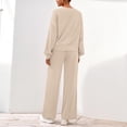 thumbnail image 4 of Women 2 Piece Outfits Fall Sweatsuits Crewneck Sweatshirt Wide Leg Sweatpants Lounge Sets Tracksuit, 4 of 7