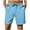 Light Blue, variant on Wyobmus Mens Sweat Shorts With Pocket Workout Gym Running Shorts Elastic Waist Drawstring Plain Lounge Shorts M-3X Olive Green