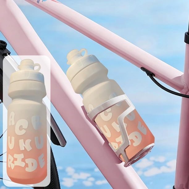 BPA Free Cycling Water Bottle 650ml Squeeze Sports Bottle with Leakproof Nozzle for Hiking Running Gym Outdoor Gradient Design