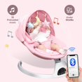 thumbnail image 3 of HARPPA Balançoire Électrique pour Bébé, Balançoire Motorisée pour Nourrisson, Télécommande Bluetooth, Rose, 3 of 6