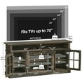 thumbnail image 4 of Dextrus Farmhouse LED TV Stand w/Outlets for TVs up to 70'', Wood TV Media Console for Living Room, Rustic Oak, 4 of 8