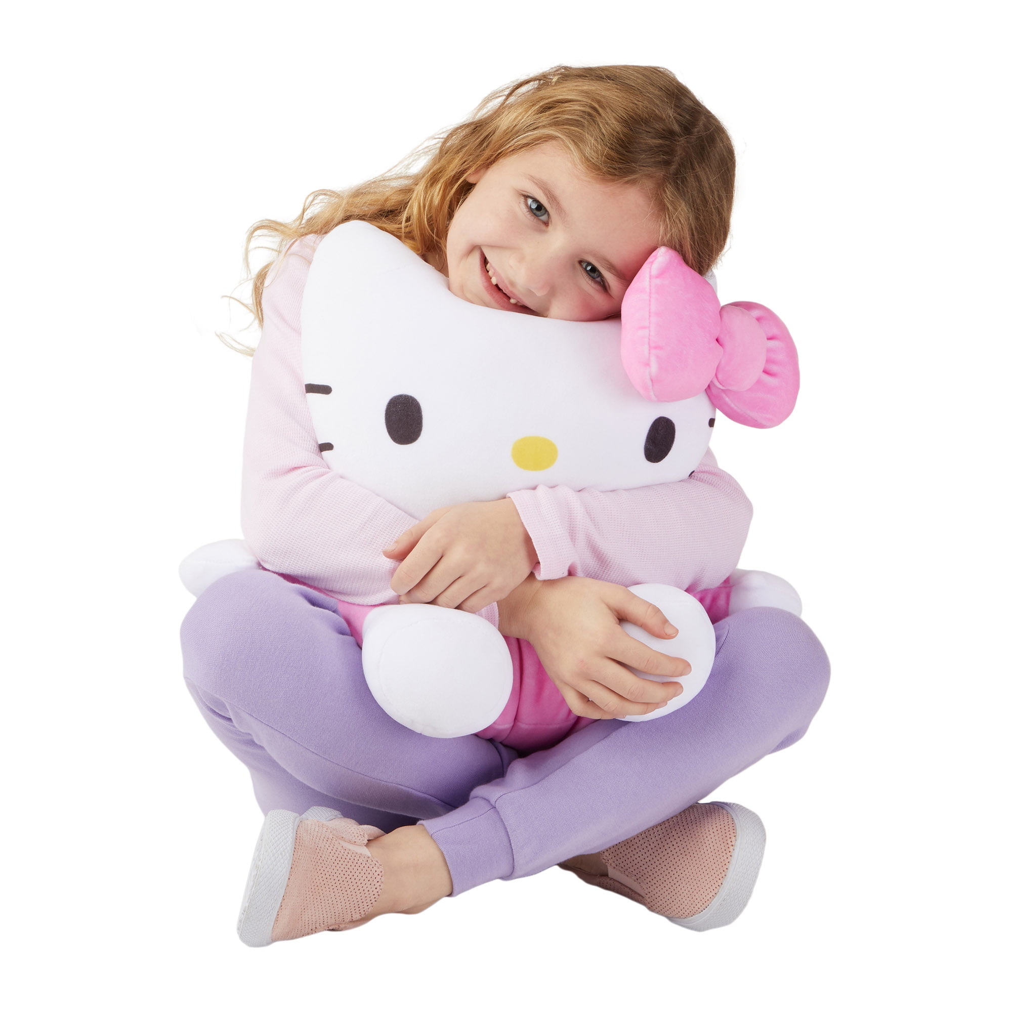 Hello Kitty Ultra Squishy Pillow Kids 15 inch Polyester Fill Decorative Bedding Huggable Size