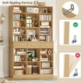 thumbnail image 6 of Homfa 75'' Tall Bookcase with Adjustable Shelves, 3 Drawers Display Bookshelf For Living Room, Home Office, Natural Color, 6 of 8