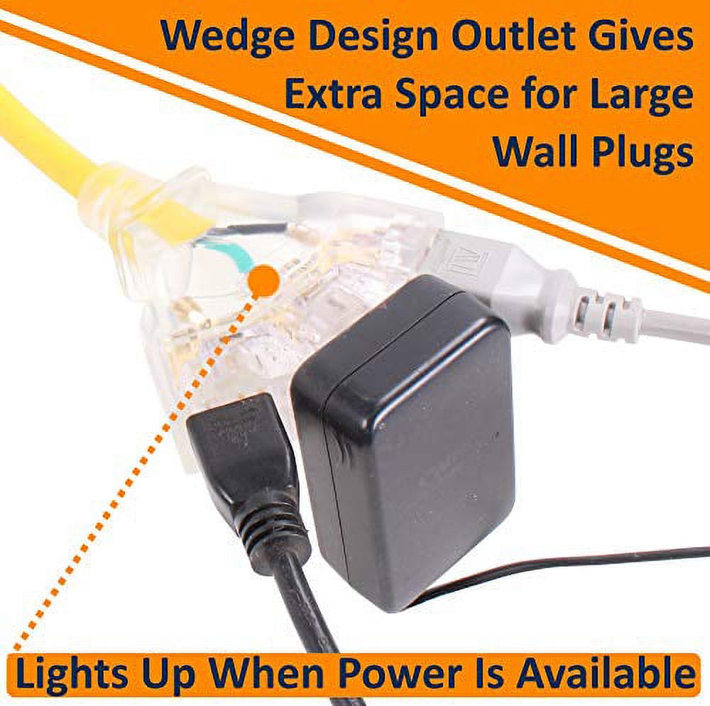 30 Amp to 110 Adapter L5-30P or TT-30P to LIT 3-Way Outlet Splitter by Journeyman Pro - 125 Volt, 30A to 15A-20A, 10AWG 3-Prong Locking Triple Tap 5-20R for RV Generators (TT-30P (2FT))