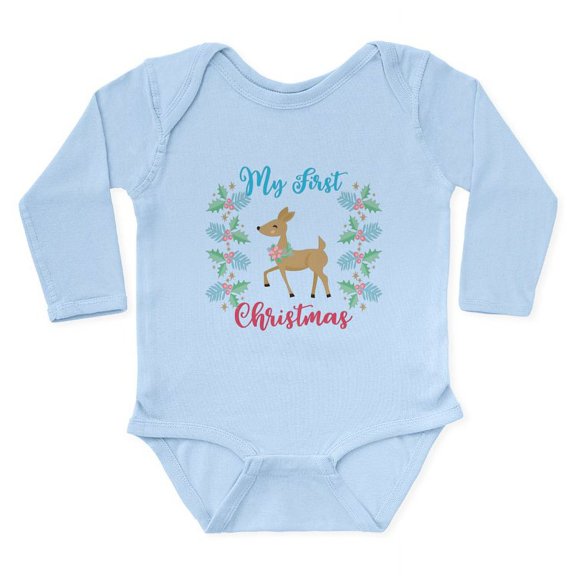 CafePress - My First Christmas Body Suit - Long Sleeve Infant Bodysuit
