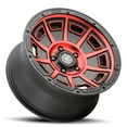 thumbnail image 4 of ICON Alloys Victory, Satin Black w/Red, 17 x 8.5 / 6 x 120, 0mm Offset, 4.75" BS, 4 of 5