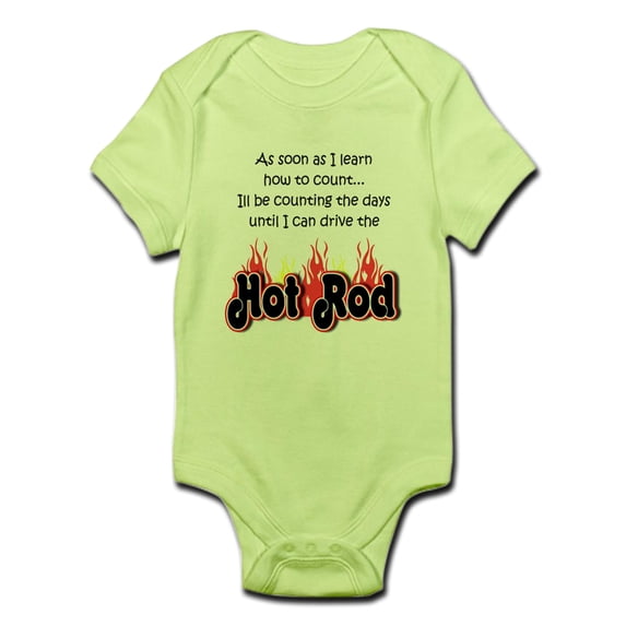 CafePress - Hot Rod Baby Count Infant Bodysuit - Baby Light Bodysuit