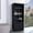 Black, variant on Tall Glass Bar Cabinet for Storage | Vertical Storage in Primary Spaces | Particle Board Construction | Match Home Style