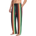 thumbnail image 5 of FREEAMG Mexican Serape Blanket Stripes Pajama Pants for Men, Men's Separate Bottoms, Comfortable Sleep Lounge Pj Pants, 5 of 7