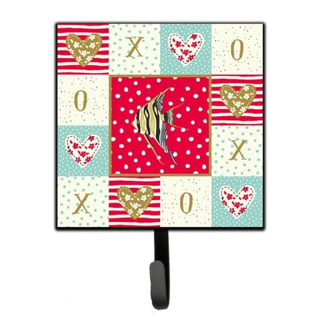 Carolines Treasures CK5465SH4 Angelfish Love Leash or Key Holder Red Single Hook multicolor