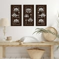 thumbnail image 3 of 3 Pcs Mandala Wall Art Wood Lotus Flower Wall Decor Brown Lotus Carved Wood Wall Art Beautiful Floral Wall Art Plant Theme Wooden Hanging Artwork for Living Room Yoga Room Decor 8X16 Inch, 3 of 9