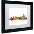 thumbnail image 2 of Trademark Fine Art 'Wilmington Delaware Skyline' Canvas Art by Michael Tompsett, White Matte, Black Frame, 2 of 4
