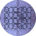 thumbnail image 1 of Ahgly Company Indoor Round Oriental Blue Industrial Area Rugs, 6' Round, 1 of 4
