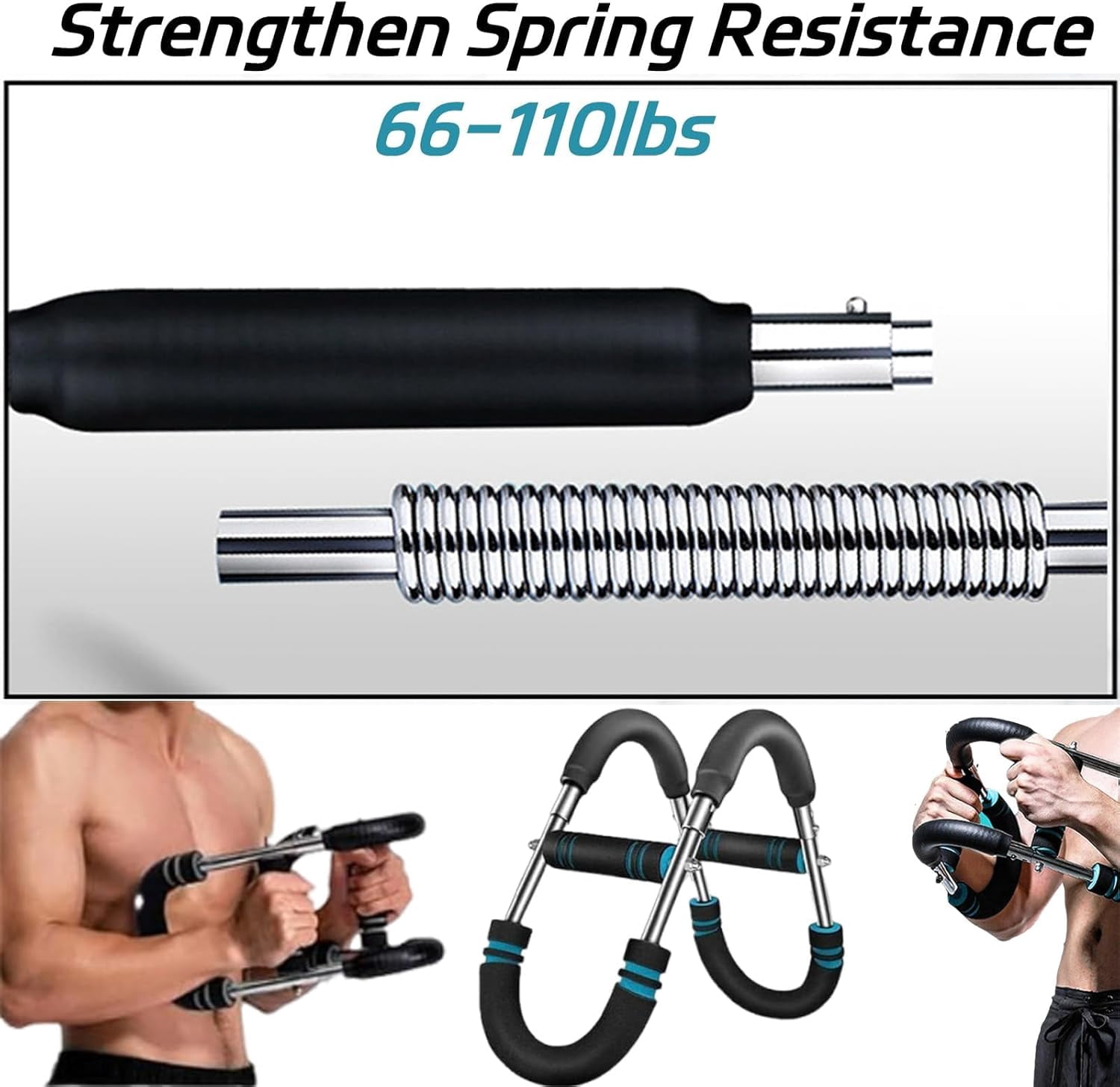 Gorilla Bar, Gorilla Bar for Chest Workout,60-110lb Adjustable Twister Arm Trainer, Detachable Portable Power Twister Bar for Home Workout Equipment