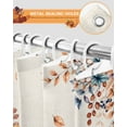 thumbnail image 4 of Fall Pumpkins Shower Curtain Set ，Waterproof Fabric Shower Curtains Thanksgiving Orange Blue Watercolor Eucalyptus Leaves Linen Shower Curtains for Bathroom,Bathroom Decor 54x"78", 4 of 7