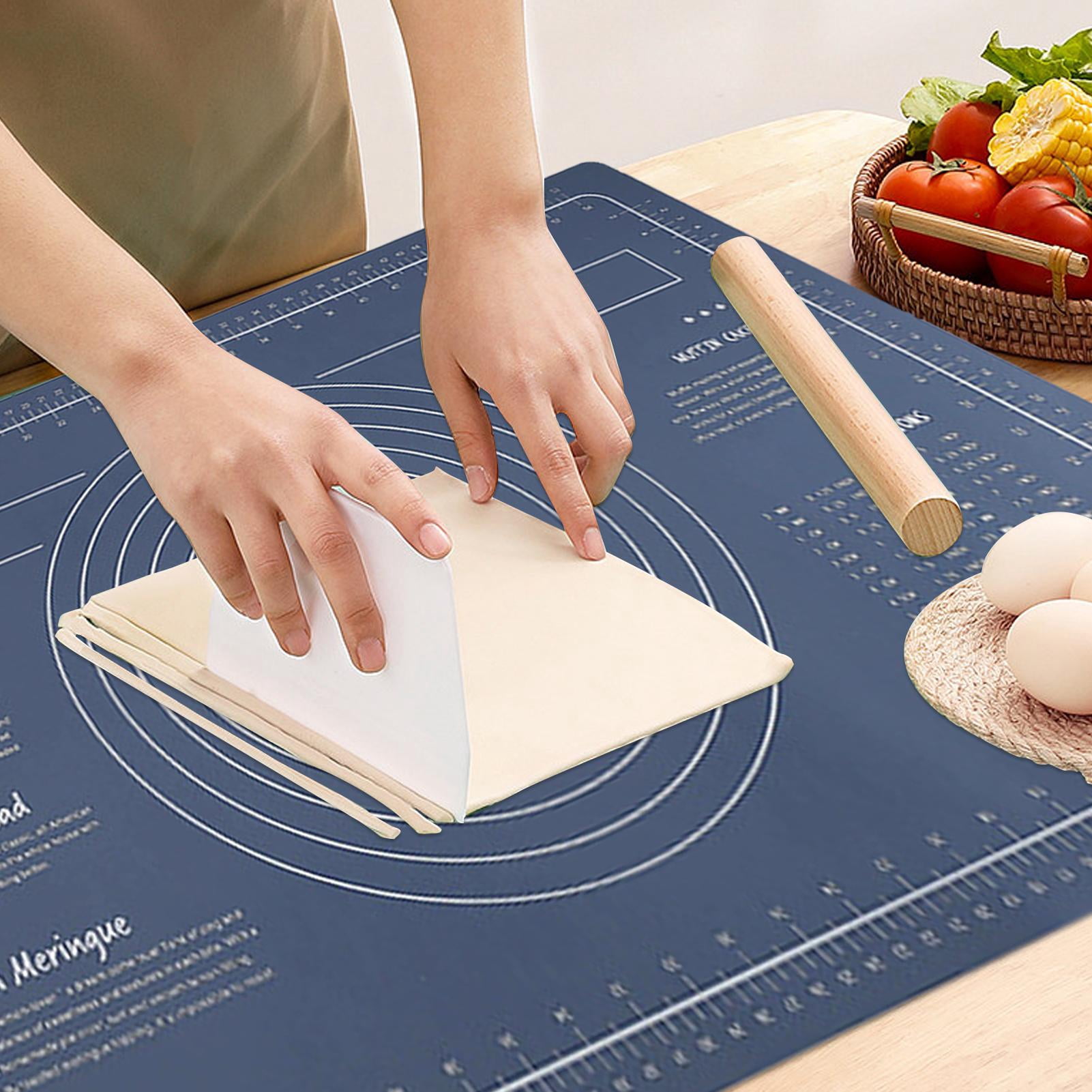 Silicone Baking Mat, Silicone Dough Rolling Mat, Silicone Pastry Mat, 24X16 Inch Large Non slip Silicone Baking Mat with Measurements, Dough Rolling Mat, Fondant and Pie Crust Mat