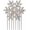 Iridescent AB Silver-Tone, variant on Christmas Winter Party Headpiece Accessory Snowflake Hair Side Comb for Women Iridescent AB -Tone