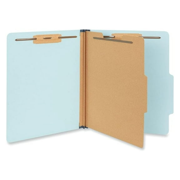 Light Blue Classification Folders - 20 Pack - Letter Size Pressboard Folders with Dividers & Fasteners - 1.75in Expansion - Home & Office Filing