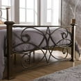 thumbnail image 4 of Hodedah Complete Metal Full-Size Bed with Headboard-Footboard in Gold Finish, 4 of 5