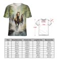 thumbnail image 2 of Cool Horse T Shirts Basic T-Shirt Short Sleeve Ladies Tee Shirt Summer Graphic Clothing, 2 of 5