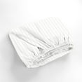 thumbnail image 6 of 300 Thread Count 100% Egyptian Cotton 3-Piece Fitted Sheet ( 1 Fitted Sheet + 2 Pillow Covers) 18 Inches Deep Pocket Size Full Color White Stripe, 6 of 6