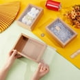 thumbnail image 3 of 10 cajas de regalo de cartón kraft marrón con cajón, caja de regalo de plástico translúcido con tapa y ventana esmerilada de PVC., 3 of 9