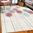 thumbnail image 3 of Dandelion Decorative Rug, Abstract Wildflower Silhouettes Botanical Inspirations Meadow in Summer Season, Quality Carpet for Bedroom Dorm and Living Room, 6 Sizes, Purple Grey, by Ambesonne, 3 of 4