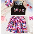 thumbnail image 6 of GEYEHUG Girls 2 Pieces Outfits Spaghetti Strap Top and Shorts Set with Hat, 6 of 7