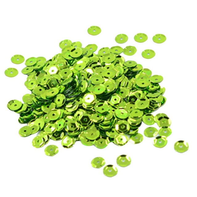 simhoa 400pcs Round Cupped Faceted Loose Cup Sequins Sewing Embellishment For Craft DIY Green