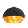 thumbnail image 3 of TOV Furniture Luxor 8.3"H Transitional Iron Metal Pendant in Black/Gold, 3 of 6