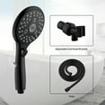 thumbnail image 3 of VXV Bathroom Handheld Shower Head with on off Switch, 6 Spray Setting Removable High Pressure Showerheads with 6 FT Stainless steel Hose and Adjustable Angle Bracket(Matte Black), 3 of 7