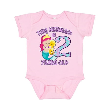 

Inktastic This Mermaid is 2 Years Old Gift Baby Girl Bodysuit