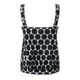 thumbnail image 7 of TOWED22 Womens Tankini Top Only Athletic Swim Top Modest Tankini Swimsuit No Bottom(Black,M), 7 of 7